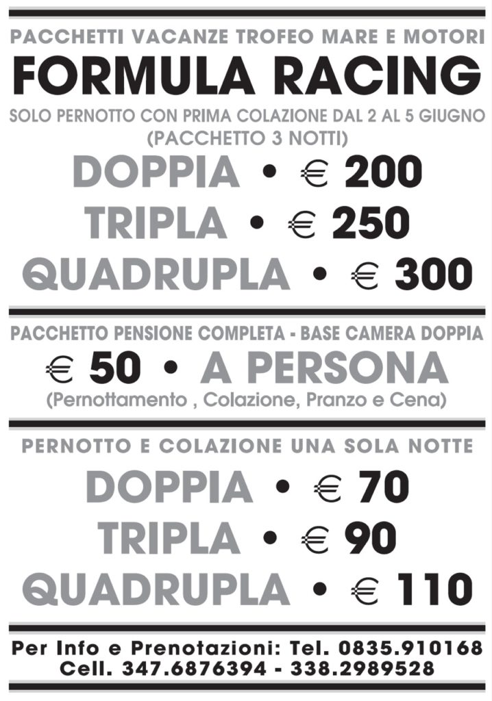 Pacchetti Formula Racing